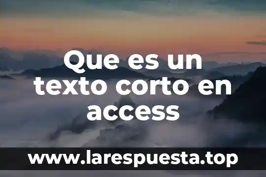 Qué es el nombre corto de una tarjeta de crédito 7 Que es un texto corto en access