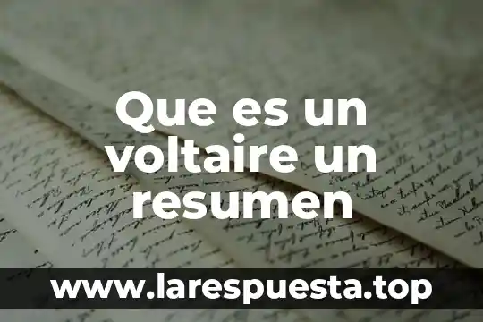Resumen de que es la ecología de Fernando Vites 8 Que es un voltaire un resumen