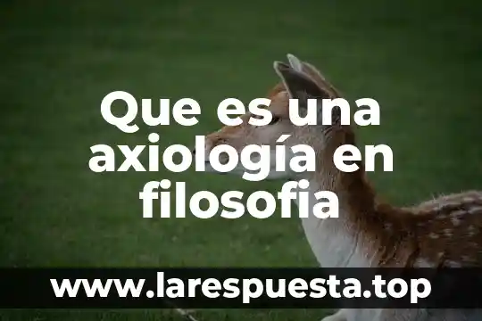 Que es una axiología en filosofia