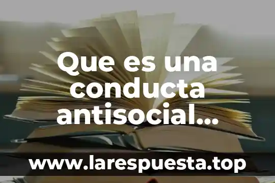 Que es un analisis funcional de la conducta 3 Que es una conducta antisocial derecho