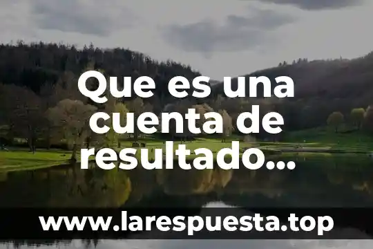 Que es una cuenta offshore 4 Que es una cuenta de resultado deudora