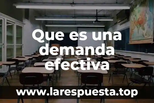 Que es la demanda del servicio 7 Que es una demanda efectiva
