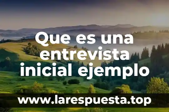 Que es el costo inicial o base no ajustada 7 Que es una entrevista inicial ejemplo