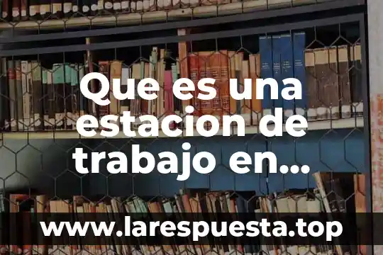 Que es la programación y sus aplicaciones 7 Que es una estacion de trabajo en programacion