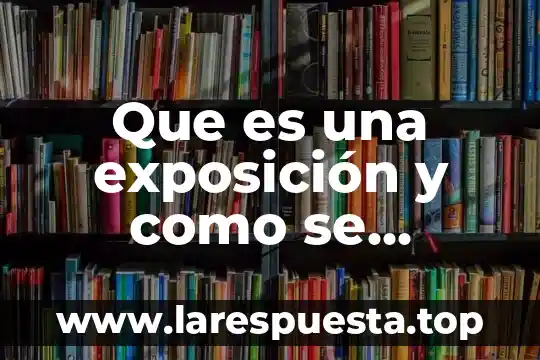 Que es una generalidad de una exposicion 7 Que es una exposición y como se estructura