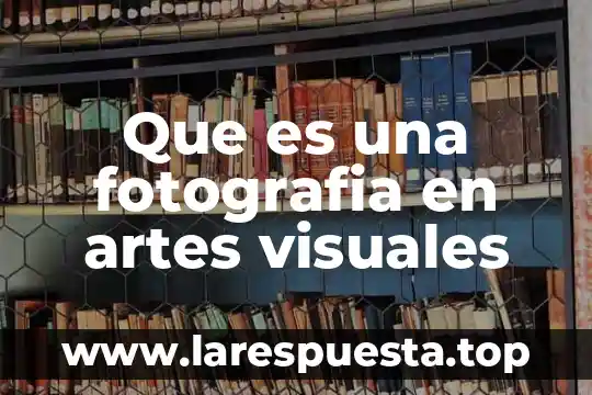 Que es una fotografia en artes visuales
