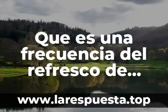 Qué es el ácido nítrico de un refresco gaseoso 3 Que es una frecuencia del refresco de informatica