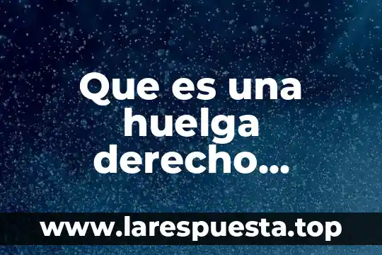 Qué es el derecho internacional y campo laboral 8 Que es una huelga derecho laboral
