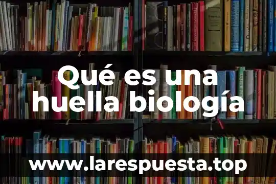 Que es interaccionando en la biologia 8 Qué es una huella biología