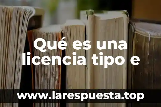 Que es licencia ambiental municipal 8 QuƩ es una licencia tipo e