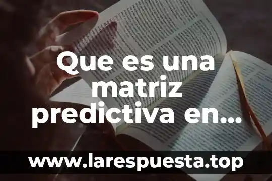 Que es una matriz predictiva en lenguajes y automatas