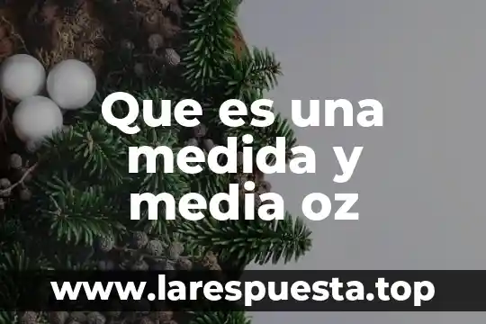 Que es teorias de la medida psicológia 8 Que es una medida y media oz