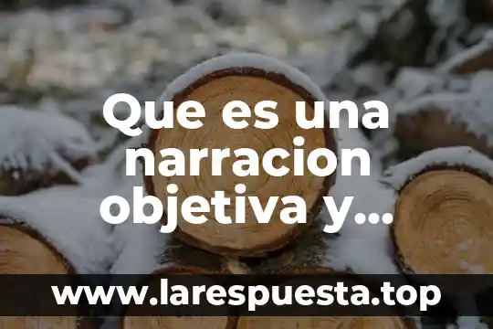Que es una noticia objetiva 5 Que es una narracion objetiva y subjetiva