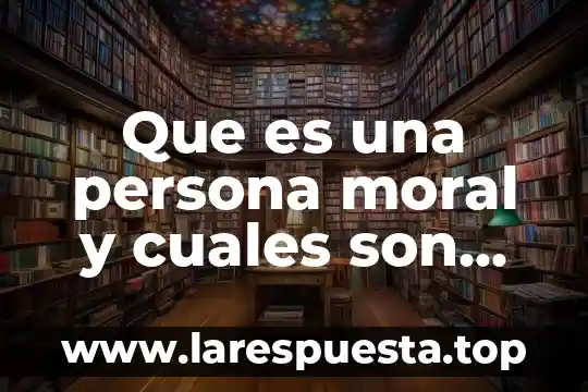 Que es una persona moral y cuales son sus obligaciones