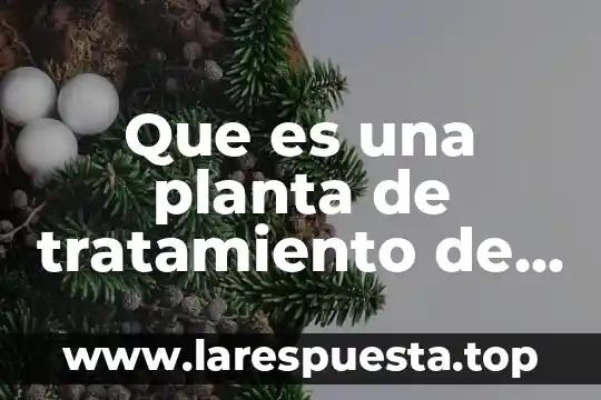 Que es una planta de tratamiento de aguas residuales
