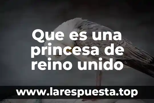 Que es una princesa de reino unido