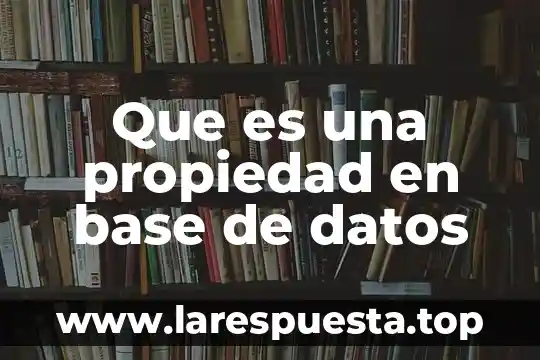 Que es la base impac 7 Que es una propiedad en base de datos