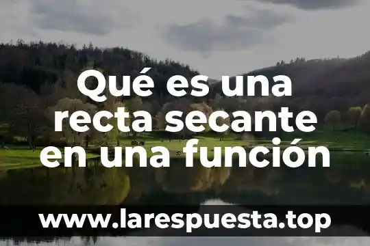 Qué es una recta secante en una función