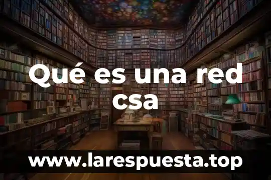 Que es una red privada virtual 7 Qué es una red csa