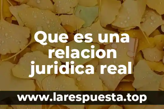 Que es falta de cndicones objetivas enciclopedia juridica 8 Que es una relacion juridica real