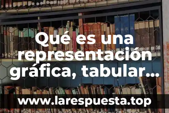 Qué es una representación gráfica, tabular y algebraica