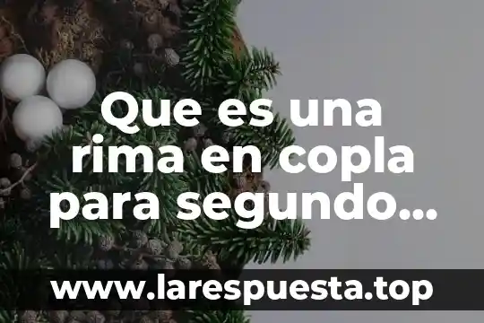 Que es una rima en copla para segundo de primaria