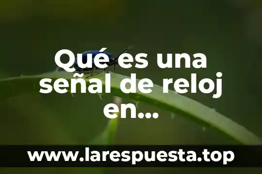 Qué es una señal de reloj en arquitectura de computadoras