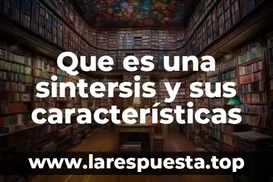 Que es una sintersis y sus características
