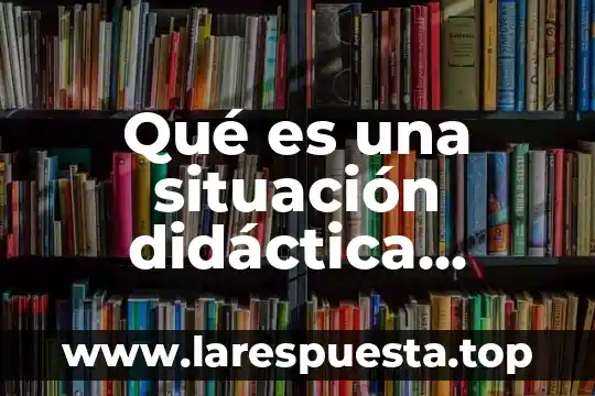 Qué es una situación didáctica definición