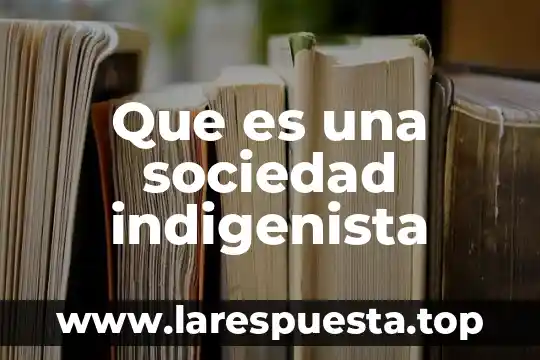 Que es una sociedad indigenista