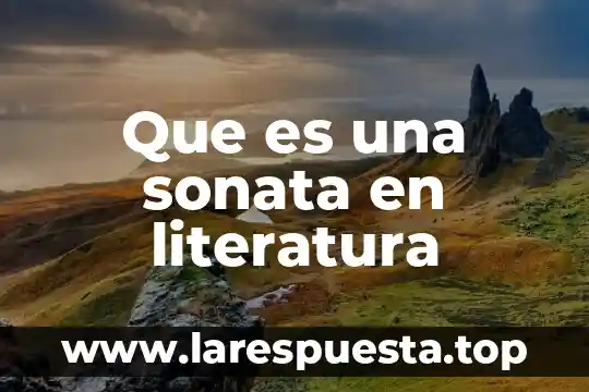 Que es una sonata en literatura
