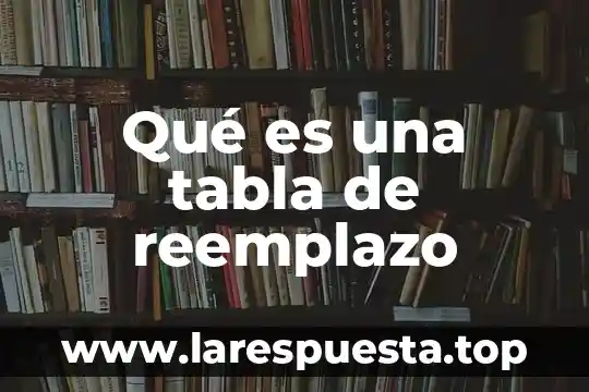 Que es peralte de una tabla de madera 8 Qué es una tabla de reemplazo