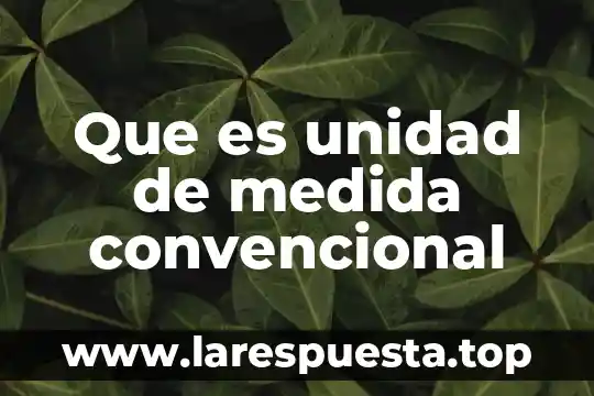 Que es teorias de la medida psicológia 3 Que es unidad de medida convencional