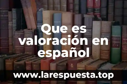 Que es valoración en español