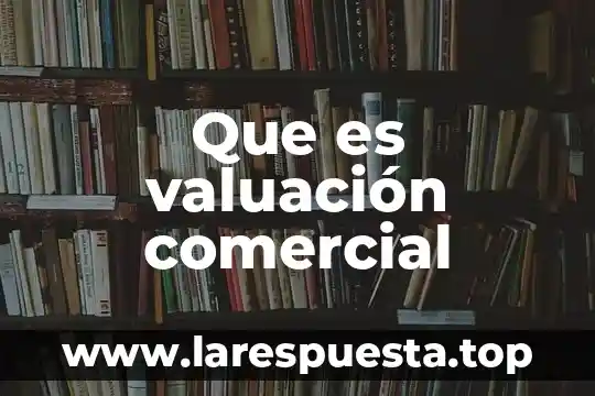 Que es el software y comercial 4 Que es valuación comercial