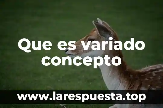 Que es variado concepto