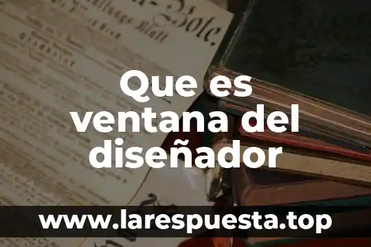 Que es ventana del diseñador