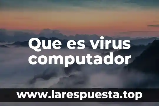 Que es virus computador