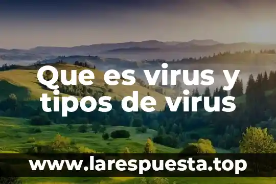 Que es virus y tipos de virus