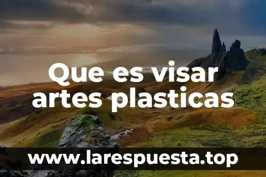 Que es visar artes plasticas