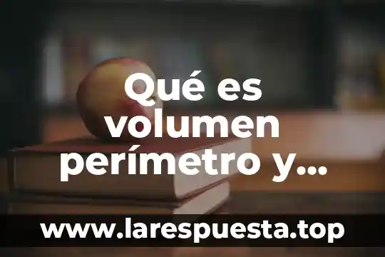 Qué es área perímetro y volumen 3 Qué es volumen perímetro y área
