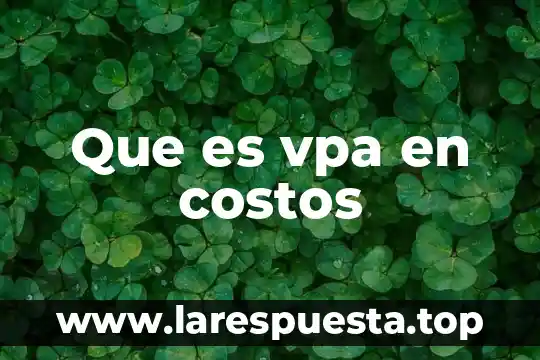Que es una merma en costos 3 Que es vpa en costos