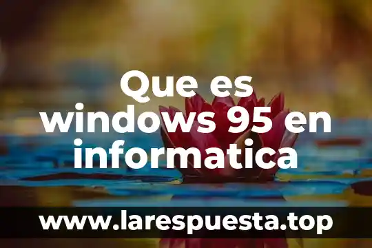 Que es windows 95 en informatica