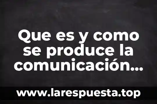 Que es el sonido y como se produce para niños 7 Que es y como se produce la comunicación empresarial