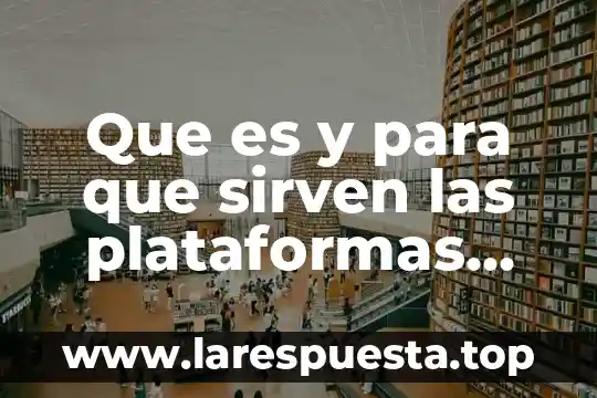 Que es y para que sirven las bocinas de computadora 7 Que es y para que sirven las plataformas digitales ejemplos