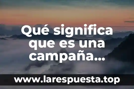 Qué significa que es una campaña promocional en contabilidad