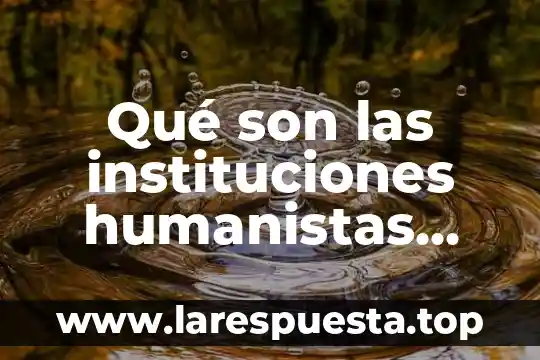 Que es la ofimatica y cuales son sus herraminetas 4 Qué son las instituciones humanistas que es