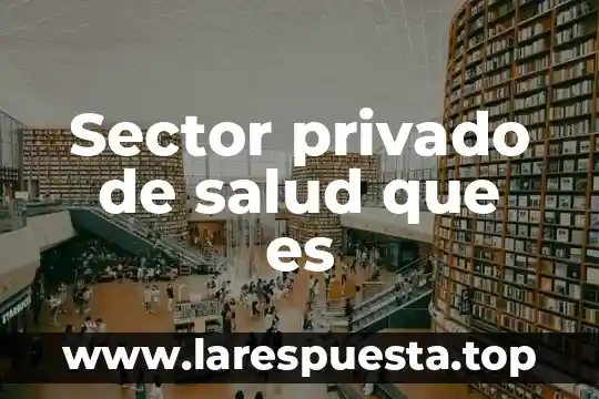 Sector privado de salud que es