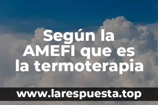 Según Freud que es el ello yo superyo 5 Según la AMEFI que es la termoterapia