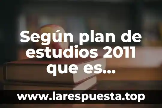 Que es la educacion integral plan de estudios 2011 6 Seg煤n plan de estudios 2011 que es planeaci贸n did谩ctica